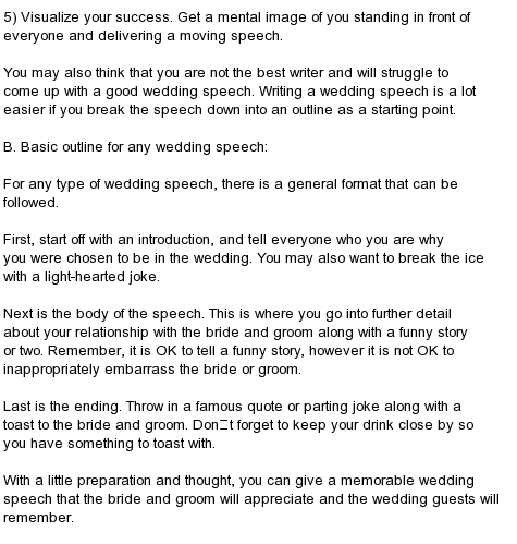 Write wedding speech quotes funny